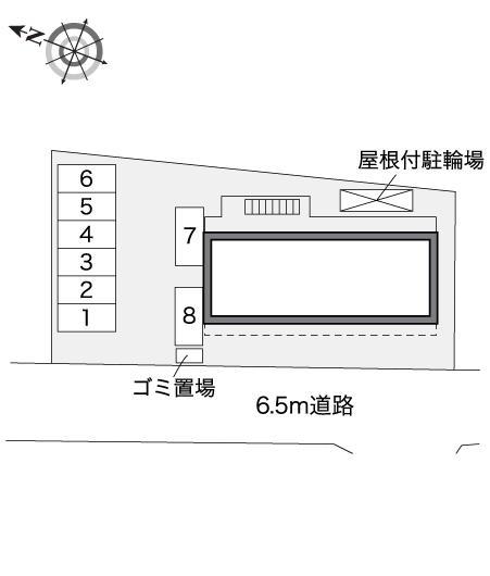 KsCUBE植田東(32314)の駐車配置図