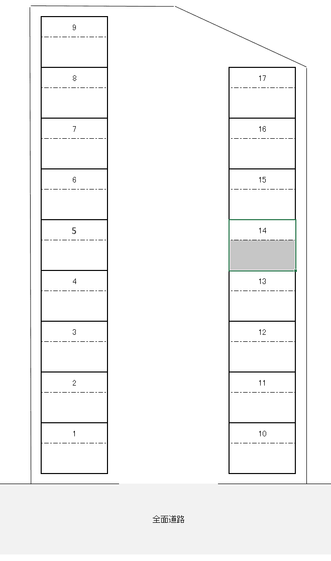N・N駐車場の駐車配置図