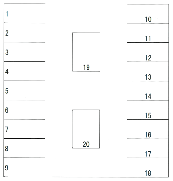 池田町パーキング(東)の駐車配置図