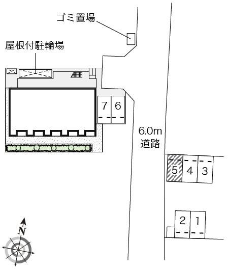 クレストタウンF(52789) 敷地外駐車場の駐車配置図