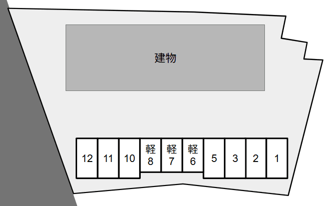 Villa Arcelia別駐車場の駐車配置図