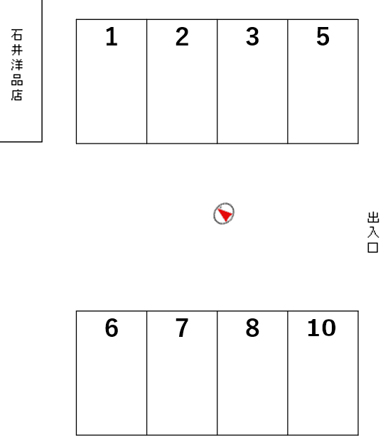 積田第二駐車場の駐車配置図