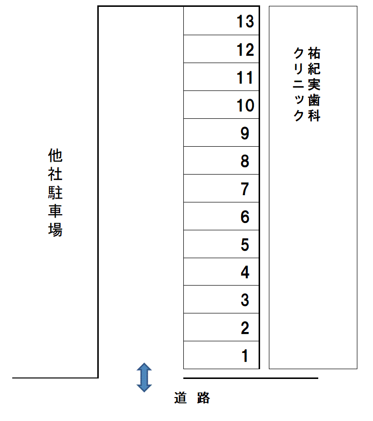 堂根町坂本駐車場の駐車配置図
