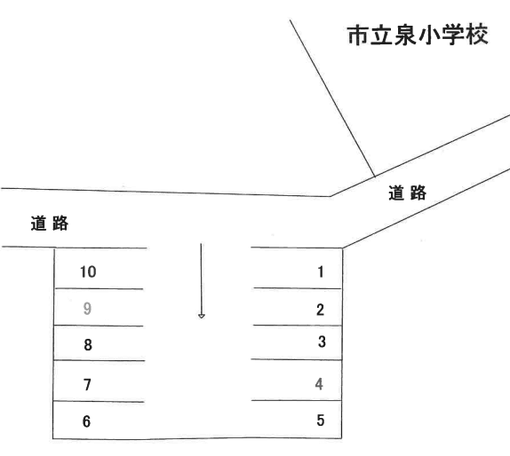 三田駐車場の駐車配置図