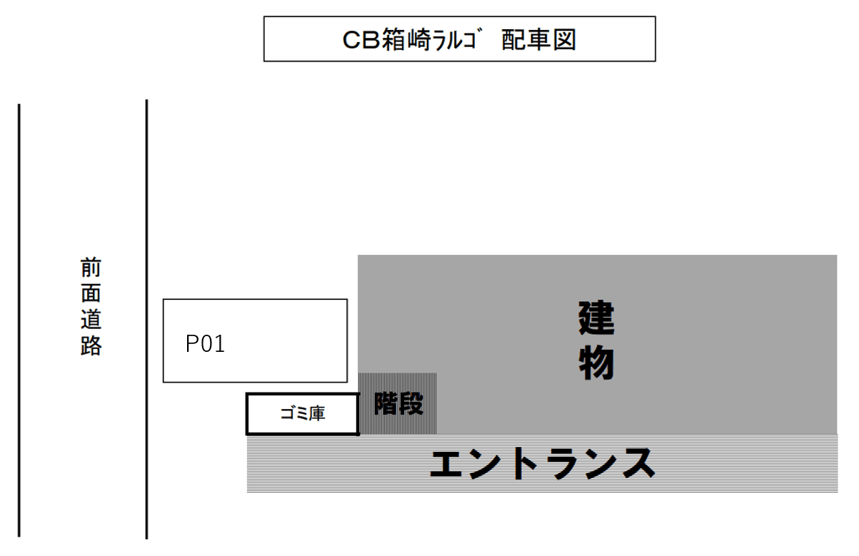 CB箱崎ラルゴの駐車配置図