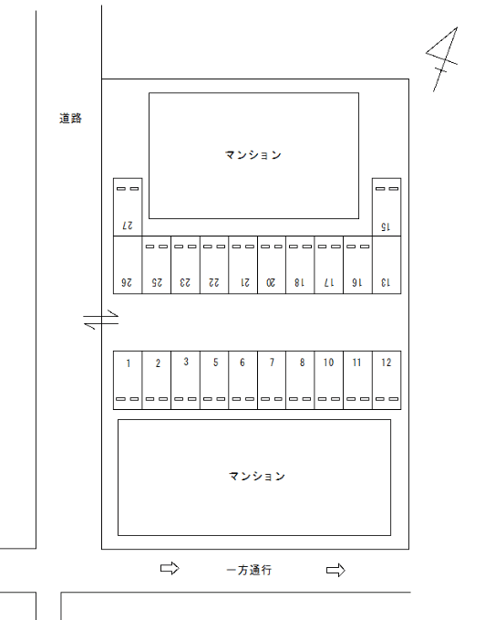 FKアバンシス清水町駐車場の駐車配置図