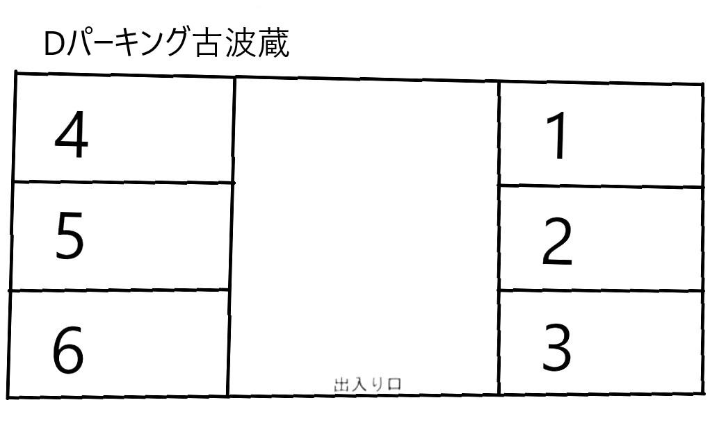 Dパーキング古波蔵の駐車配置図