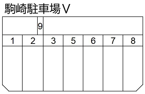 駒崎第五駐車場の駐車配置図