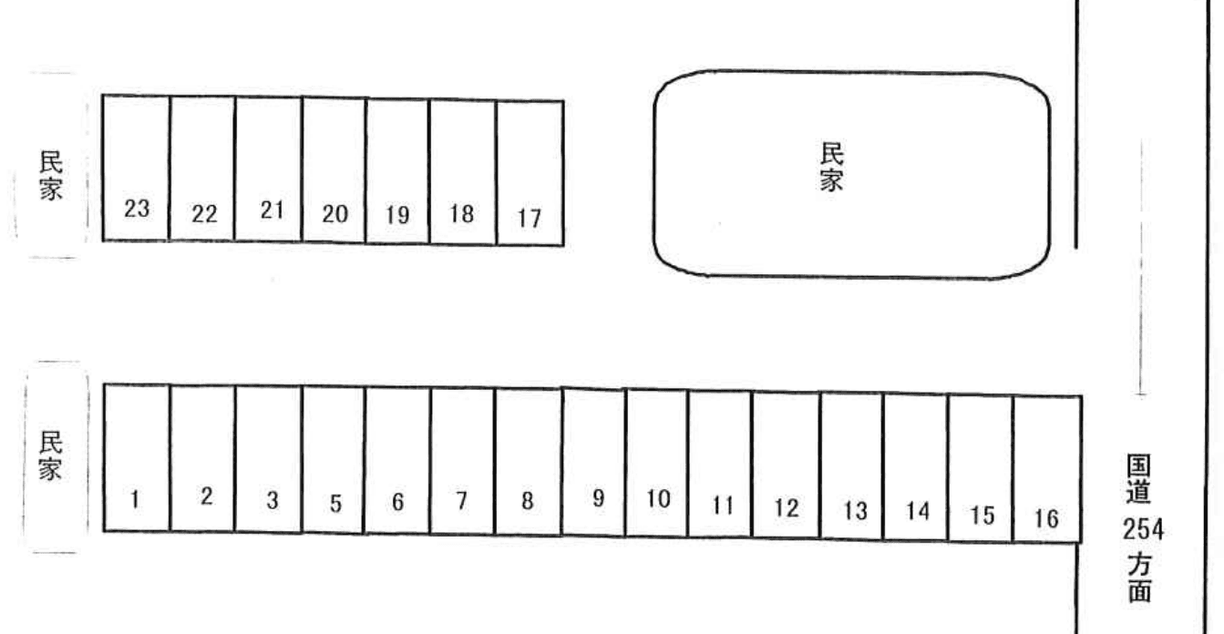 神谷野火止Pの駐車配置図