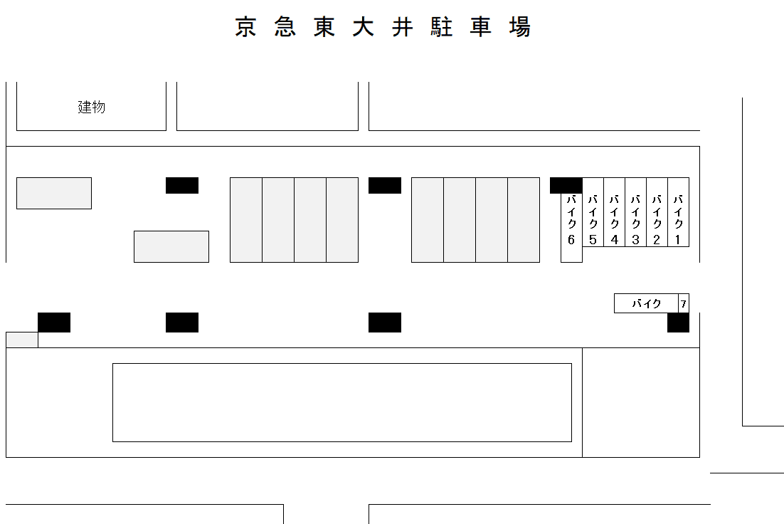 京急東大井バイクの駐車配置図