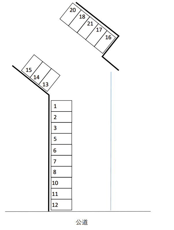 堀江第1駐車場の駐車配置図