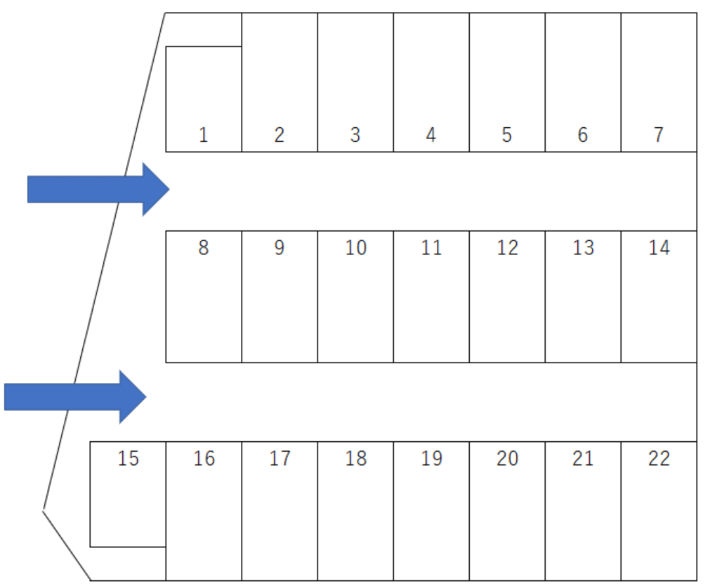 Mパーキング2の駐車配置図