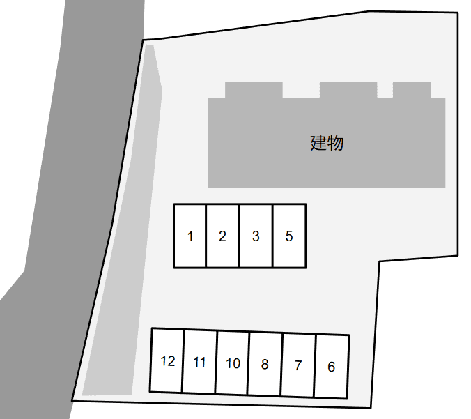 Pear leaf別駐車場の駐車配置図