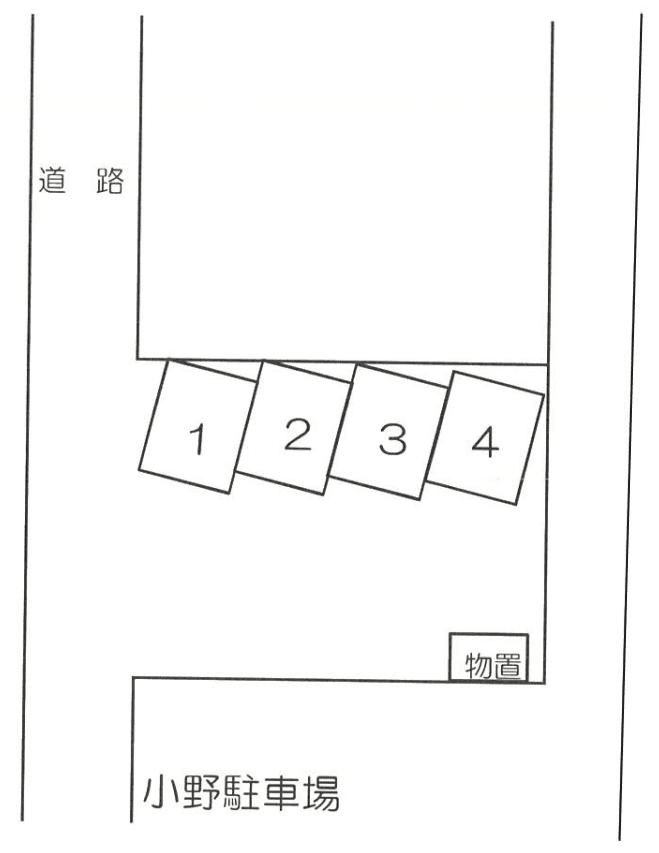 小野駐車場の駐車配置図
