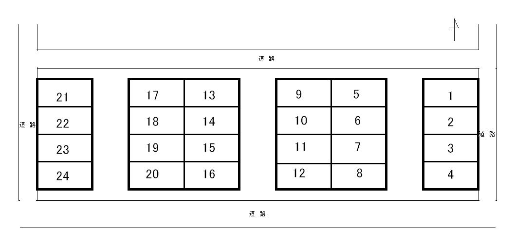 城沼駐車場の駐車配置図