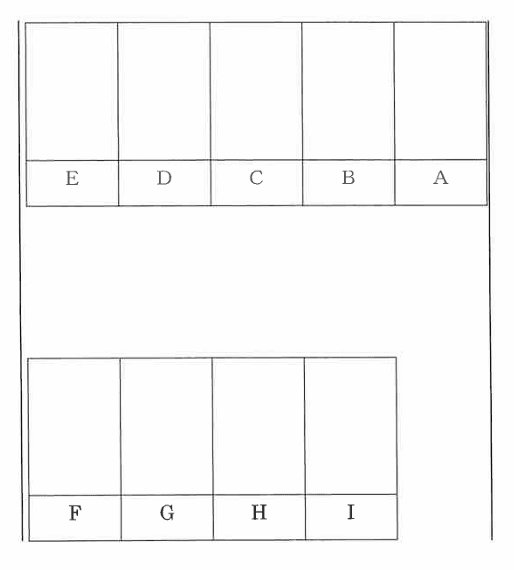 箱作松浪駐車場の駐車配置図