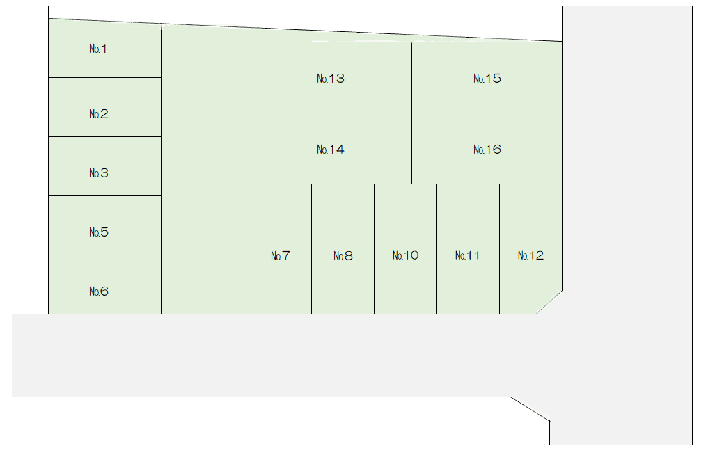 澄池パーキングの駐車配置図