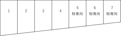 JINSEIパーキング13の駐車配置図