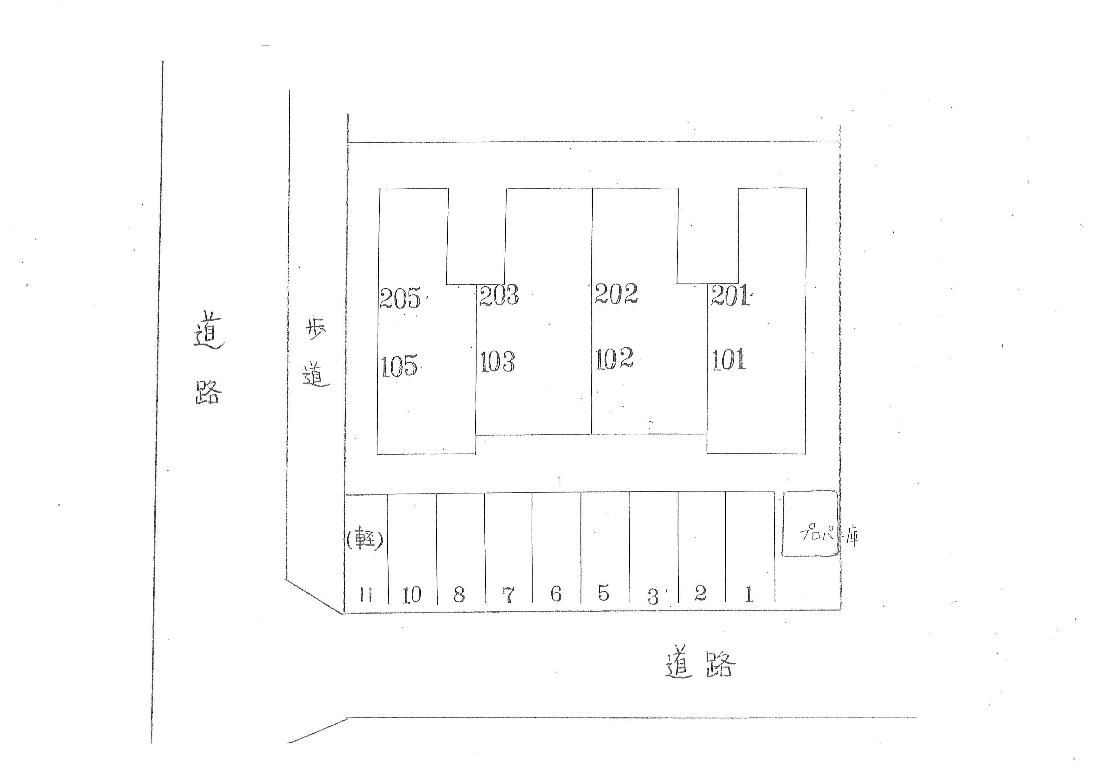 シャルマンの駐車配置図