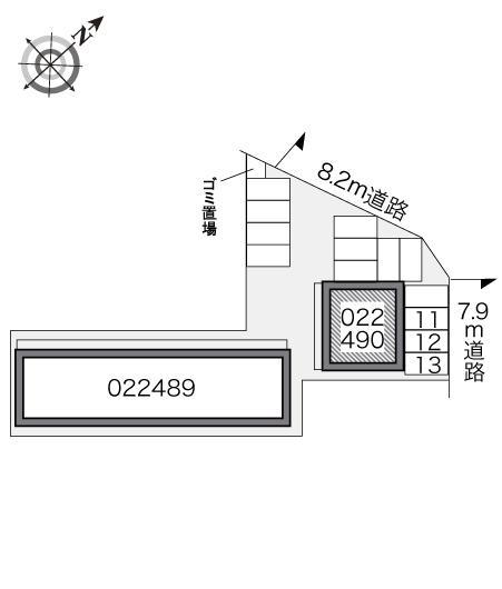 エクレシアB(22490)の駐車配置図