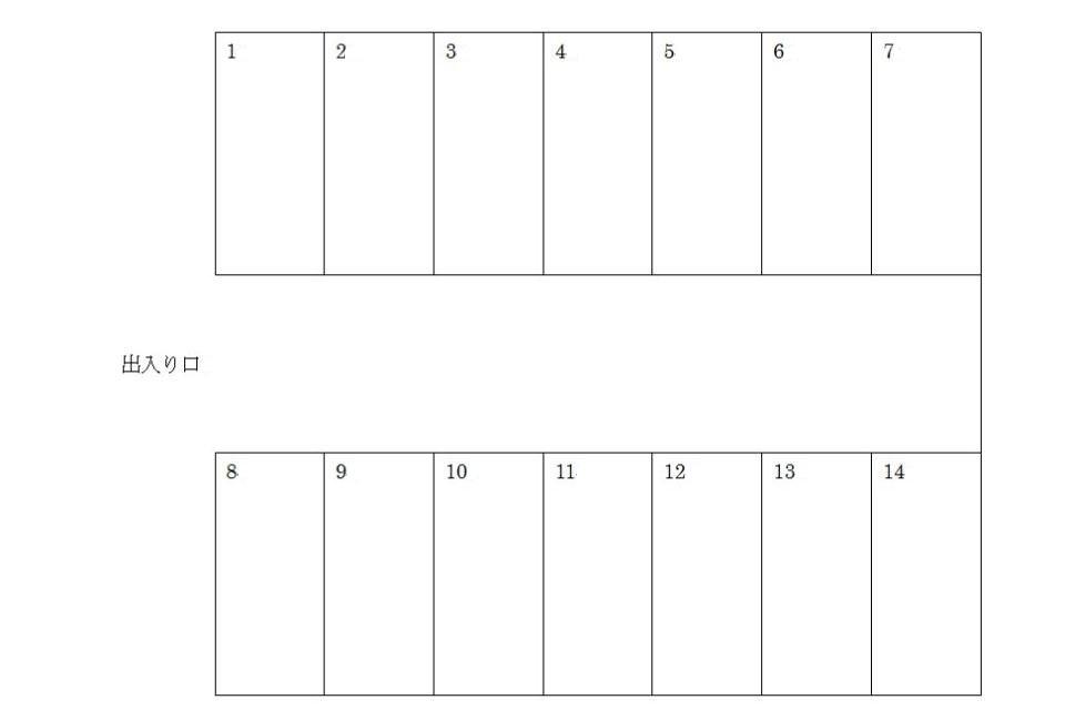 オート・スクウェアー上塩屋の駐車配置図