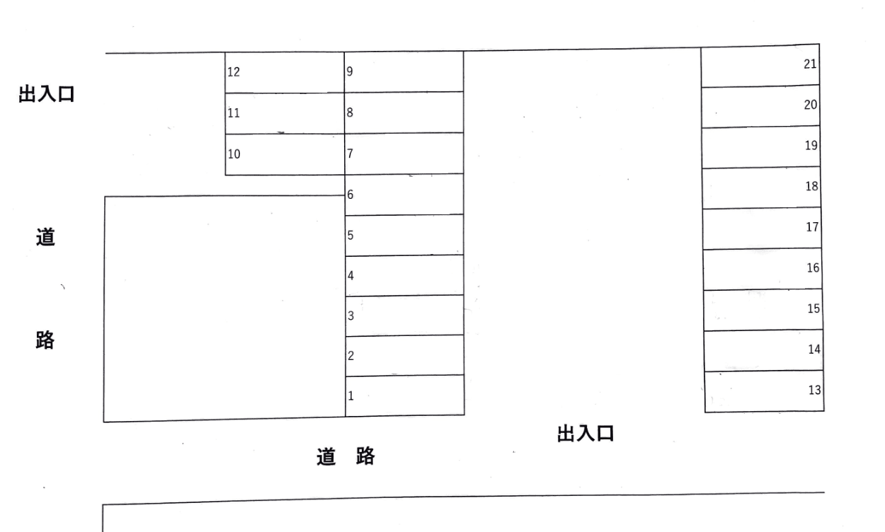 新井町510-4,6,7駐車場の駐車配置図