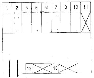 HMパーキングの駐車配置図