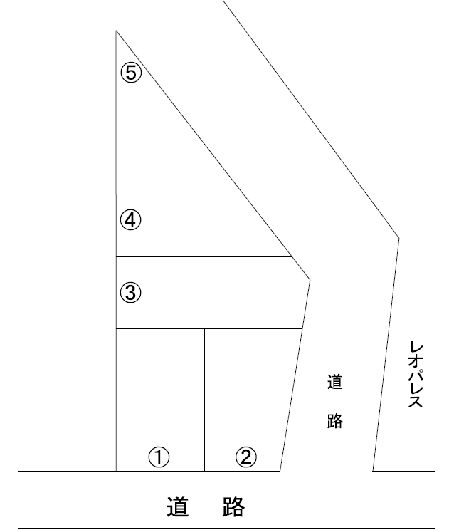 仲里パーキングの駐車配置図