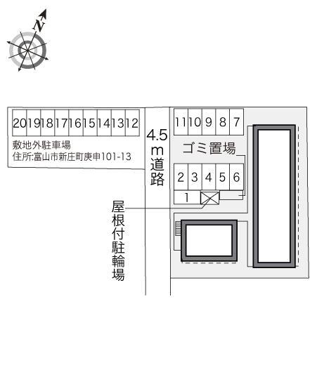 東新庄(33134) 敷地外駐車場の駐車配置図