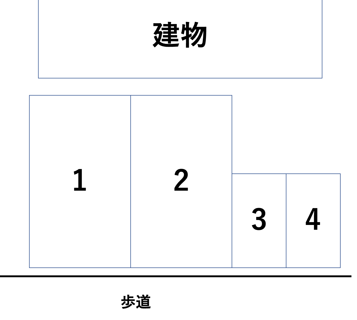王子第2駐車場の駐車配置図