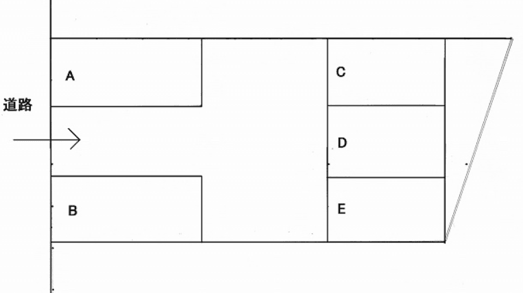 幸パークの駐車配置図
