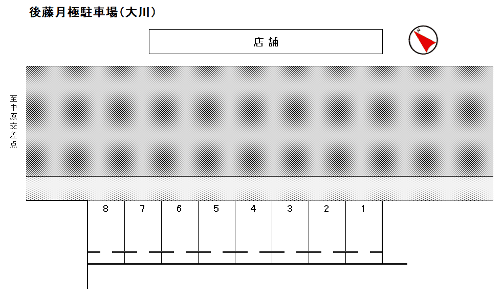 後藤駐車場の駐車配置図