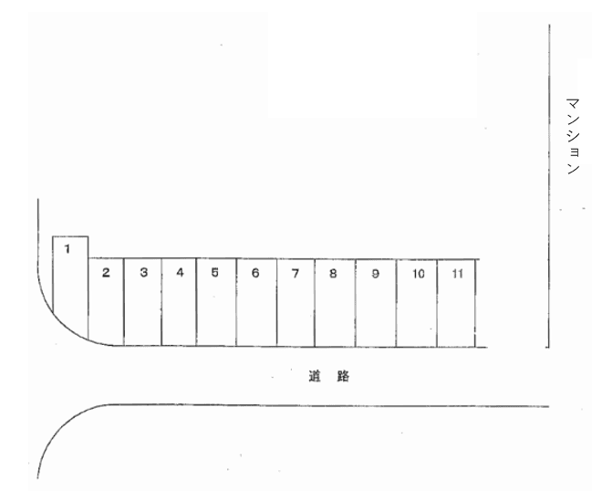 高橋第1駐車場の駐車配置図