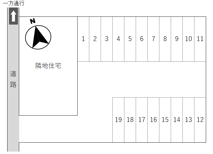 K-0121駐車場の駐車配置図