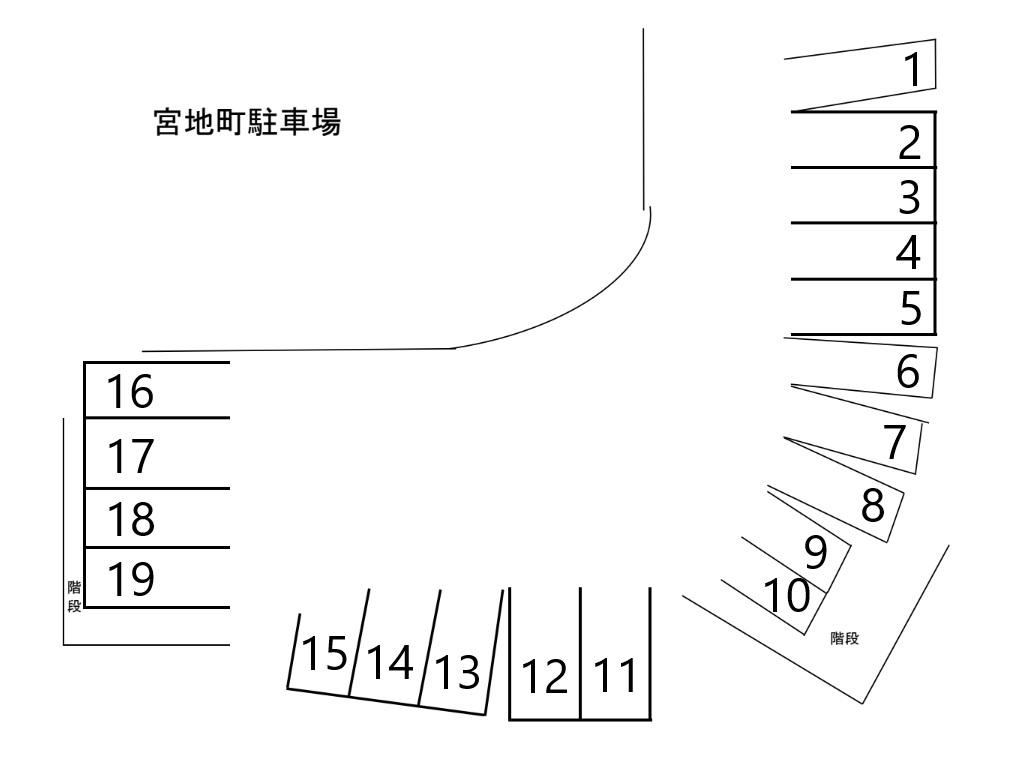 宮地町駐車場の駐車配置図