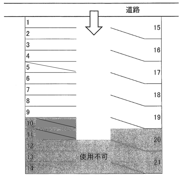 諏訪駐車場の駐車配置図