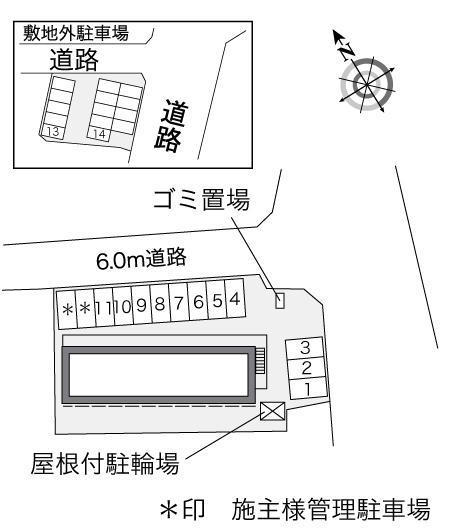 グラシューズ(36360)の駐車配置図
