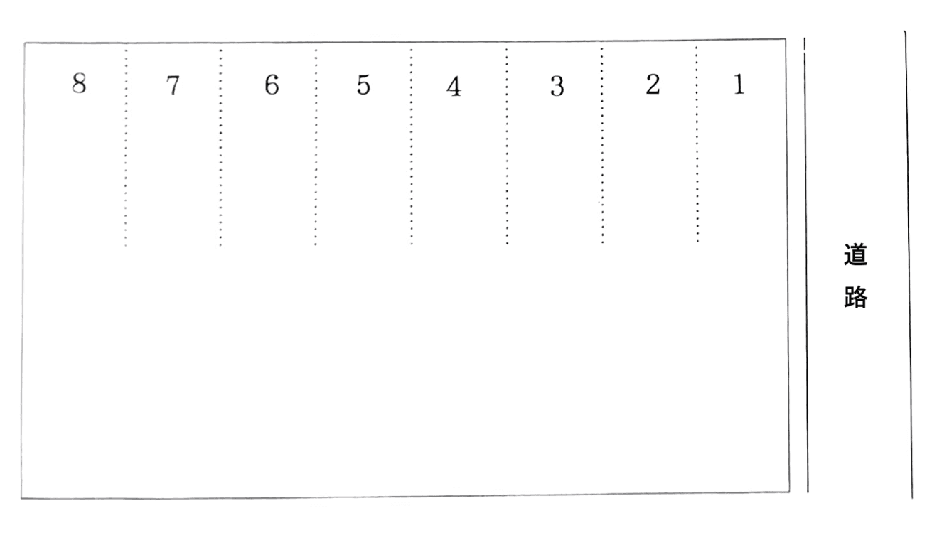 鞍月3丁目Tパーキングの駐車配置図