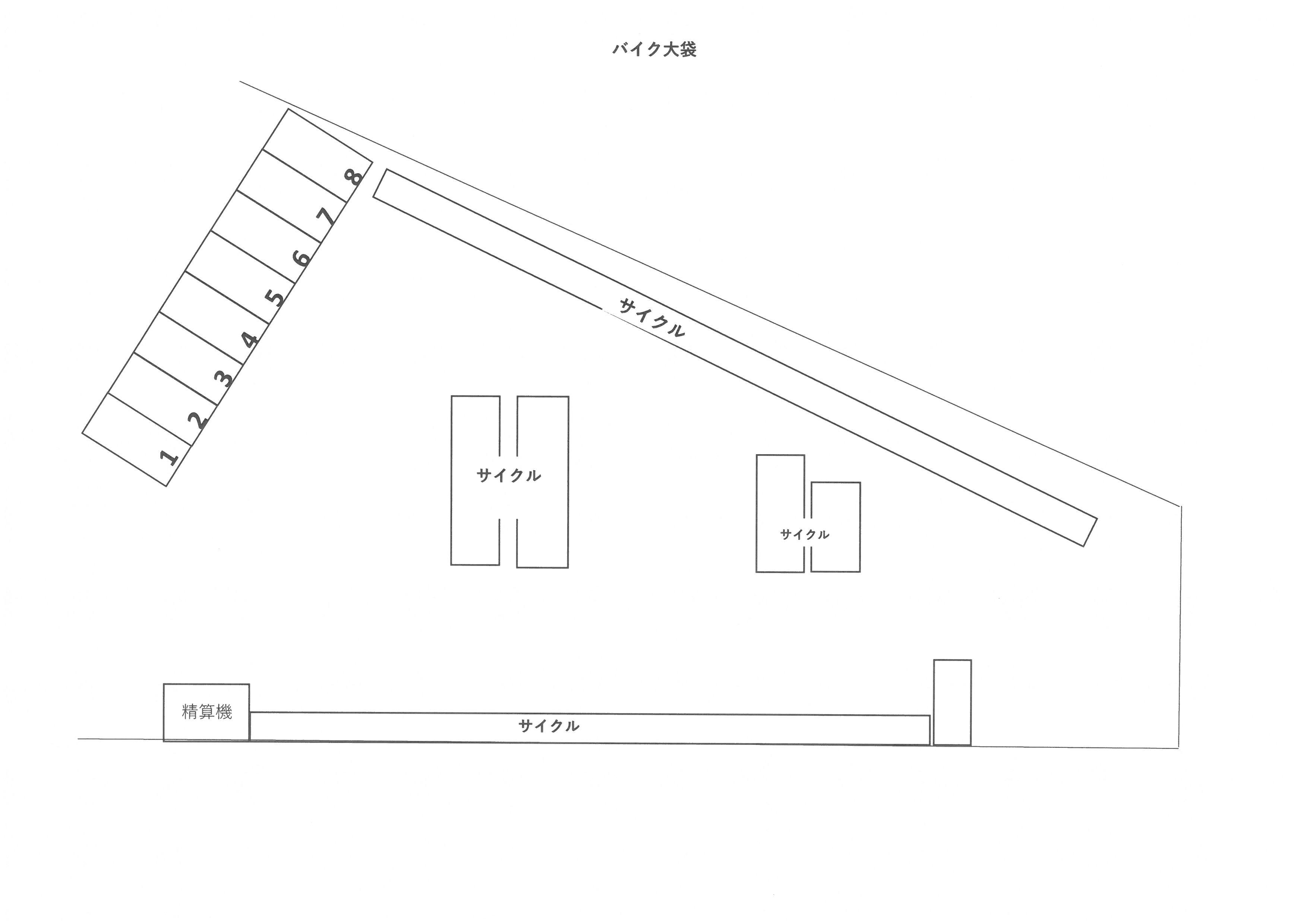 PARKMAX バイク大袋第2の駐車配置図
