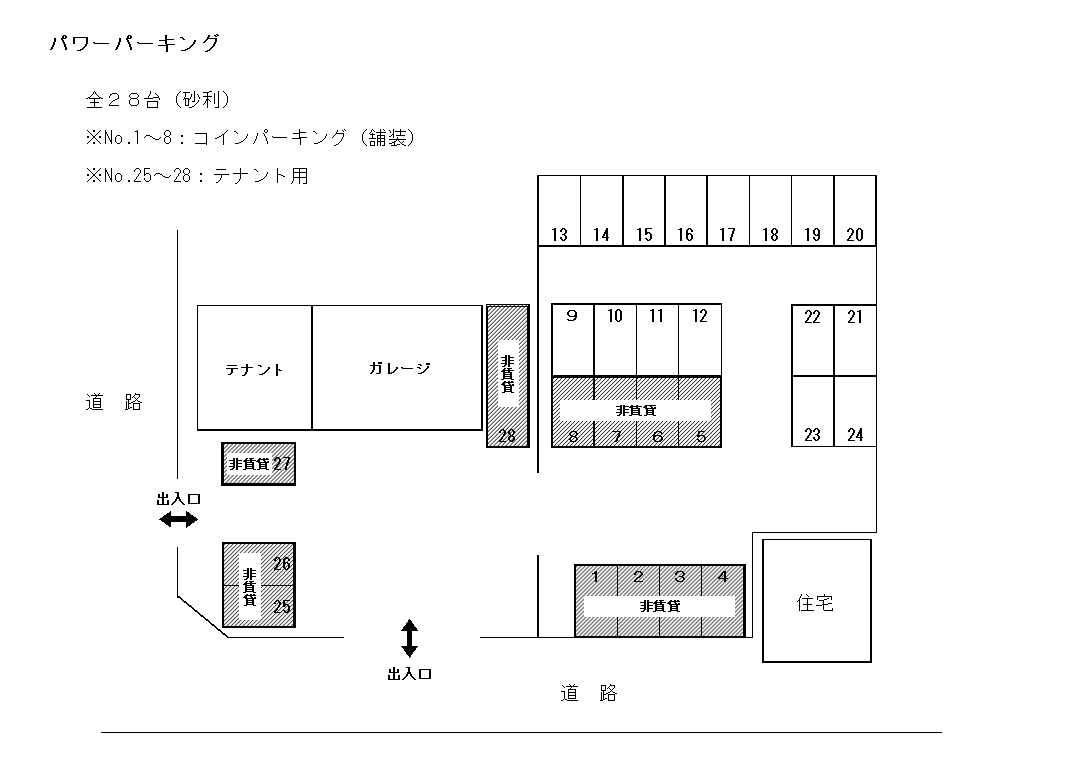 パワーパーキングの駐車配置図