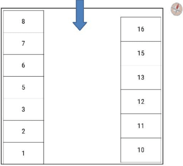 二之宮東深澤様駐車場の駐車配置図