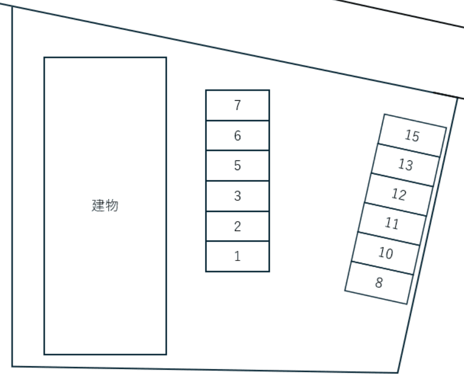 MAISON DE PATIO別駐車場の駐車配置図