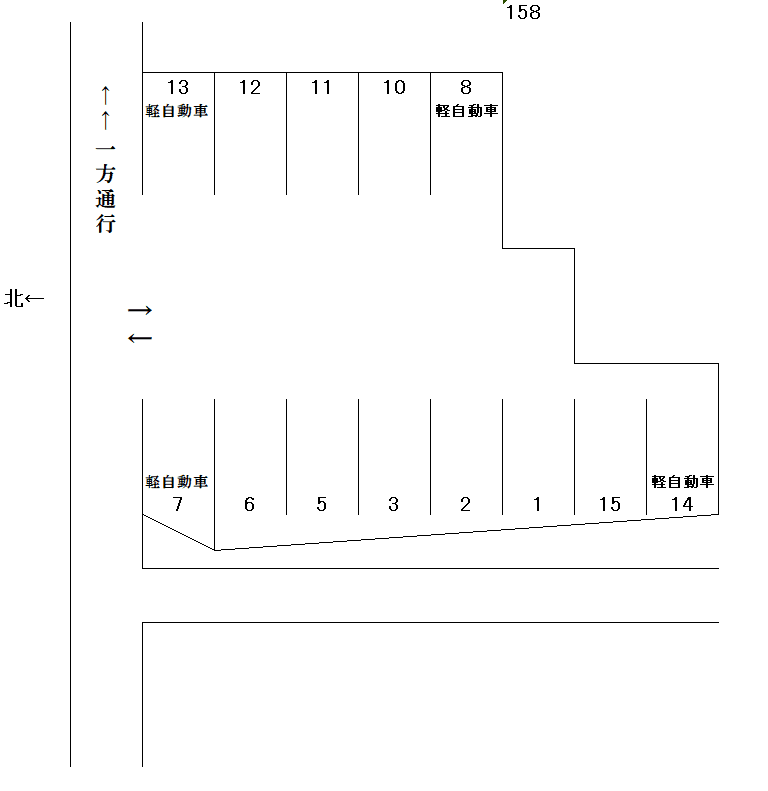 岩倉-158の駐車配置図