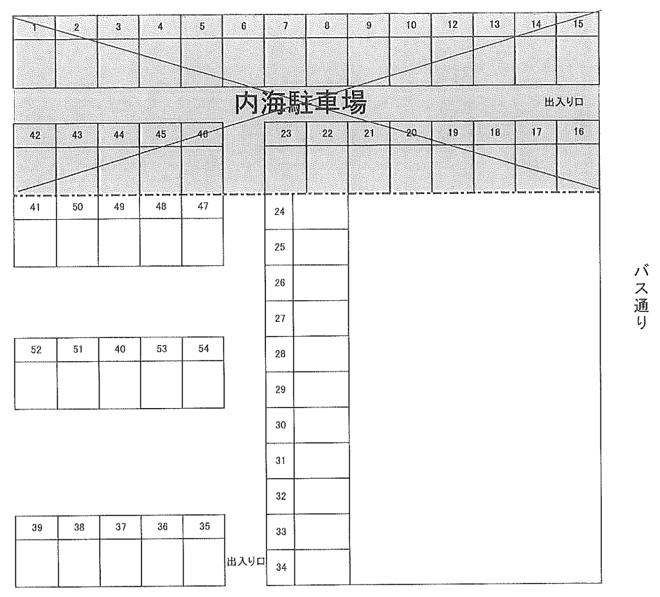 相原駐車場(四之宮1丁目)の駐車配置図