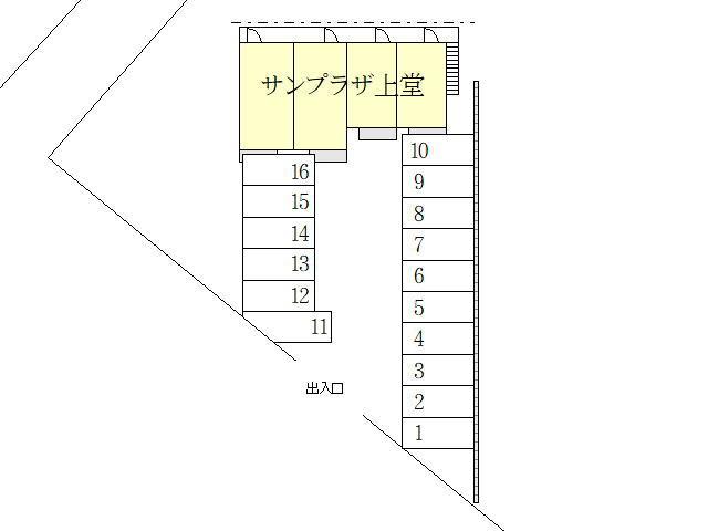上堂4丁目月極駐車場の駐車配置図