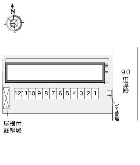 新堂Ⅱ(31032)の駐車配置図