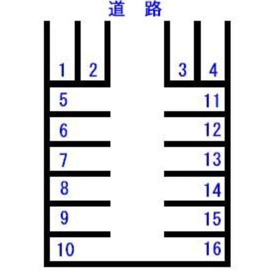 PD相生町穀検駐車場の駐車配置図