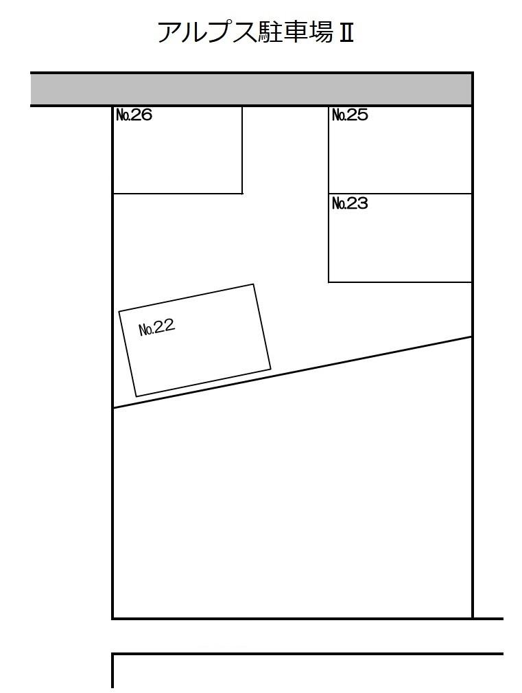 アルプス駐車場Ⅱの駐車配置図