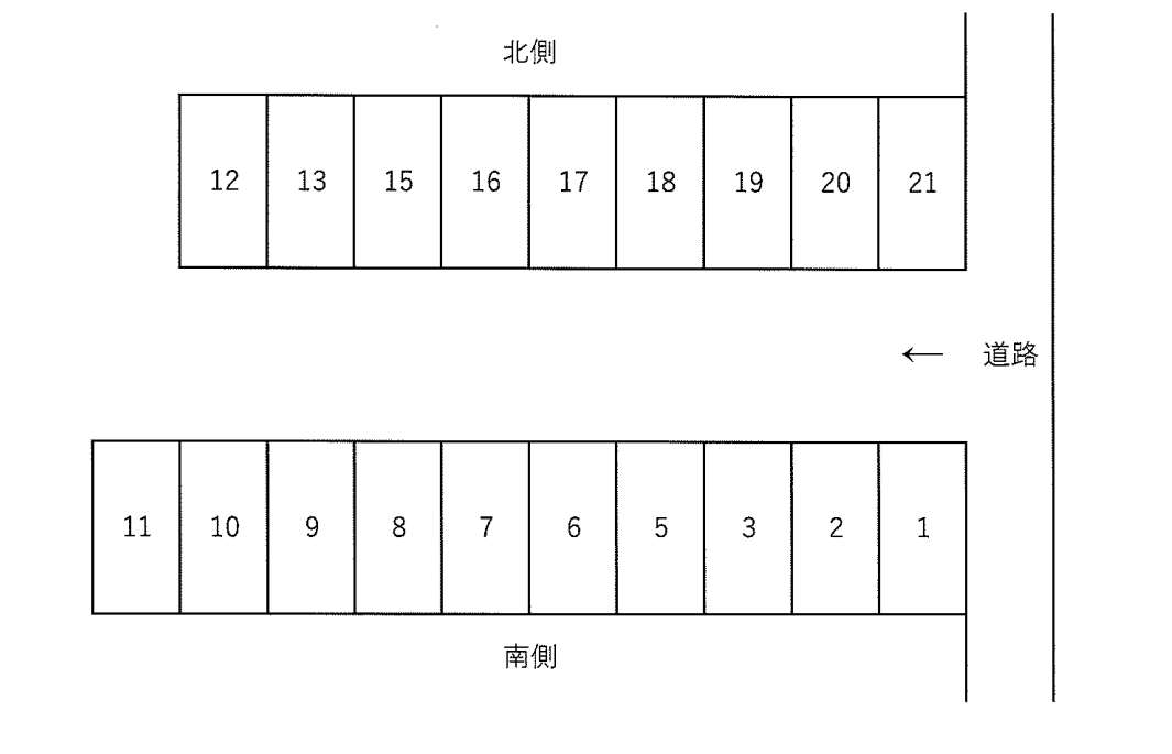 美田5481552駐車場の駐車配置図