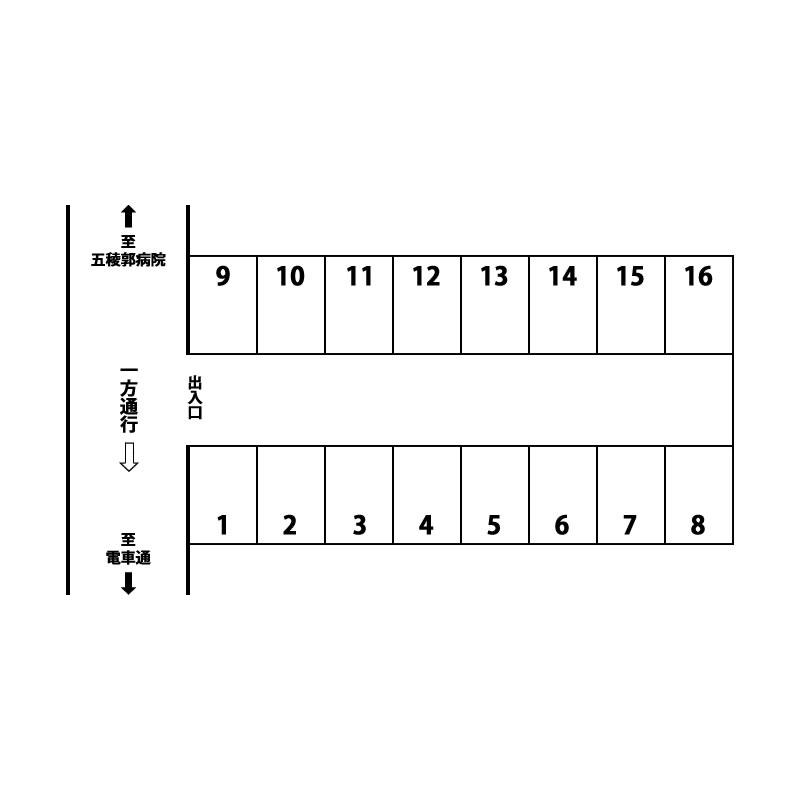 杉並町第五駐車場の駐車配置図